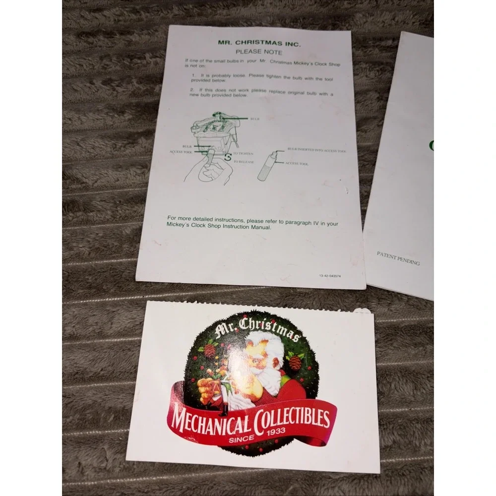Replacement Part INSTRUCTIONS‎ *only* for Disney Mickey's Clock Shop